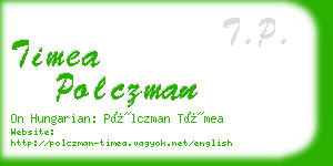 timea polczman business card